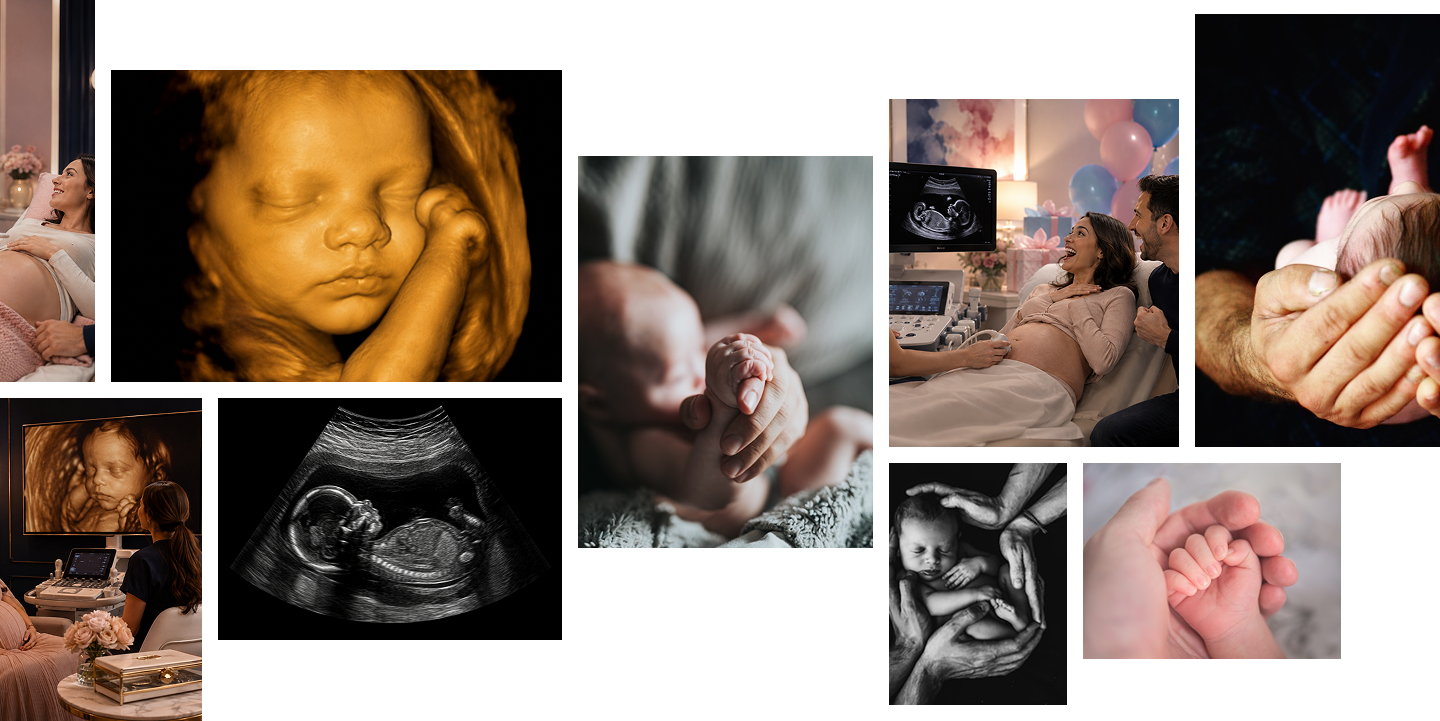 Baby and ultrasound moments